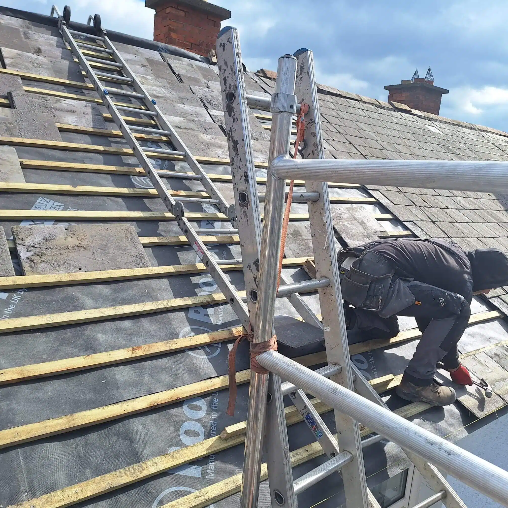 flat tile roof