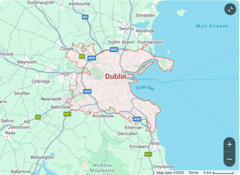 map of dublin city