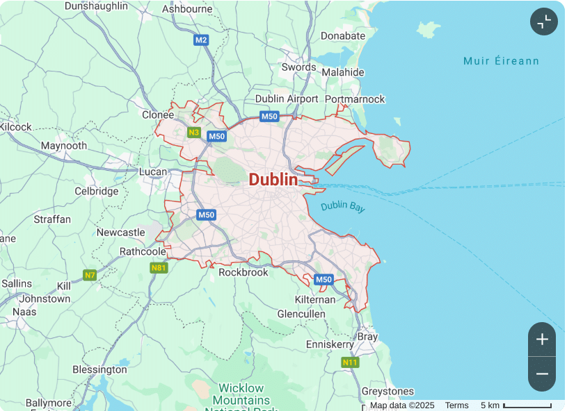 map of dublin city